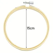 Bastidor Madeira Bambu Com Anel Ajustável Bordado - 15 Cm Foto mini 1