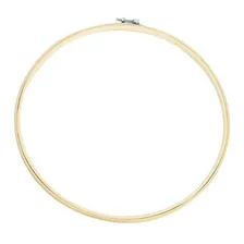 Bastidor Madeira Bambu Com Anel Ajustável Bordado 30 Cm Cor Marrom Foto mini 2