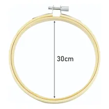 Bastidor Madeira Bambu Com Anel Ajustável Bordado 30 Cm Cor Marrom Foto mini 1