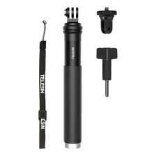 Bastão AlumÃnio Selfie Gopro Insta360 Osmo Celular - Telesin Cor Preto Foto mini 1