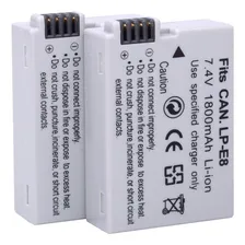 Bat-eria Lpe8 Lp E8 1800mah T3i T4i T5i Kiss X4 X5 700d Foto mini 3