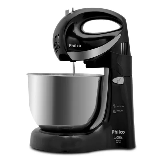 Batedeira Philco Paris Inox Duo Mixer Turbo Preto 220V Foto 1