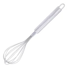 Batedor Claras Ovos Cremes Fue Foet Fouet Bolo 25cm Aço Inox Foto  mini 1