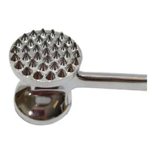 Batedor Martelo Para Carne Em Aço Inox Forte Emborrachado Foto mini 2