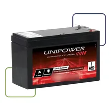 Bateria 12v Para Alarme - Unipower Up 12 Alarme Cftv Central Foto mini 1