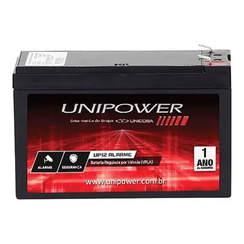 Bateria 12v Unipower Alarme Cerca Elétrica Segurança Nobreak Foto 1