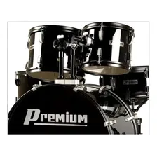 Bateria Acústica Premium Dx722 Completa Preta Dx-722 C/banco Cor Preto Foto mini 3