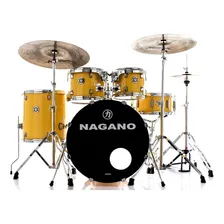 Bateria Acustica Tagima Nagano Garage Fusion Vintage Cores Cor Yellow Racing (Amarelo) Foto mini 1