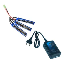 Bateria Airsoft Lipo 11.1 1100mah + Carregador Balanceador Foto  mini 1