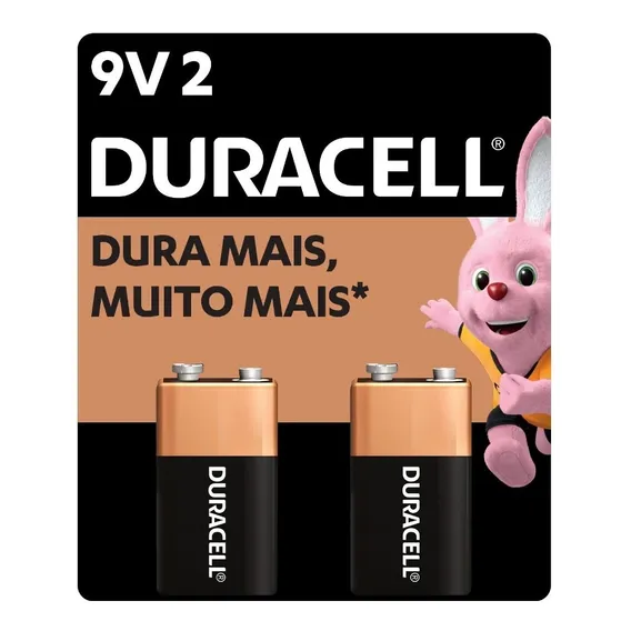 Bateria Alcalina 9v Duracell Com 2 Unidades Foto 1