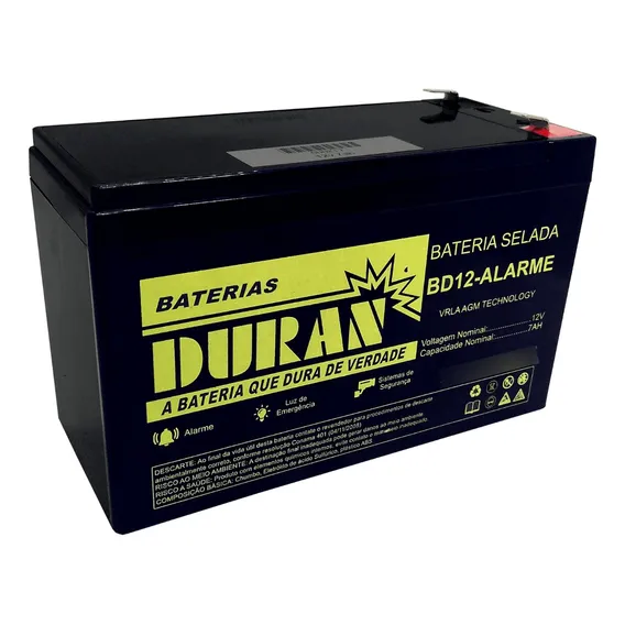 Bateria Central Alarme 12v Xb 12al 7ah 12v Tipo Intelbras Foto 1