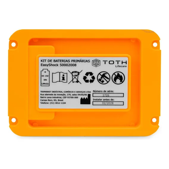 Bateria Compatível Com Desfibrilador Easyshock Toth 5800 Foto 1