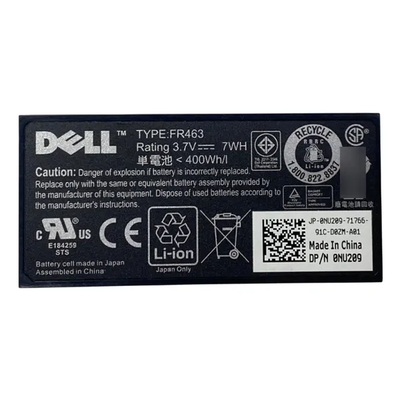 Bateria Dell Perc5i 3.7v 7wh 0nu209 Nu209 U8735 Fr463 * Bateria Preto Foto 1