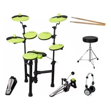 Bateria Eletrônica Carlsbro Csd130 Odery + Banco + Fone Cor Verde Foto  mini 1