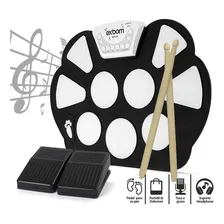 Bateria Eletronica Instrumento Portatil Com Baquetas E Pedal Foto mini 4