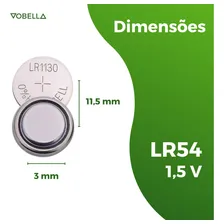 Bateria Elgin Energy Lr54 Ag10 Lr1130 1.5v blister com 10 unidades Foto mini 3