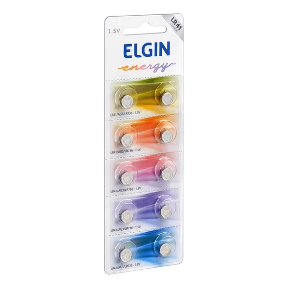 Bateria Elgin Lr41 1.5v Com 10 Unidades Ag3 Lr736 Foto 1