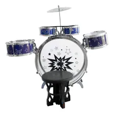 Bateria Infantil Azul Meninos Meninas Pedal Baquetas Prato Foto mini 1