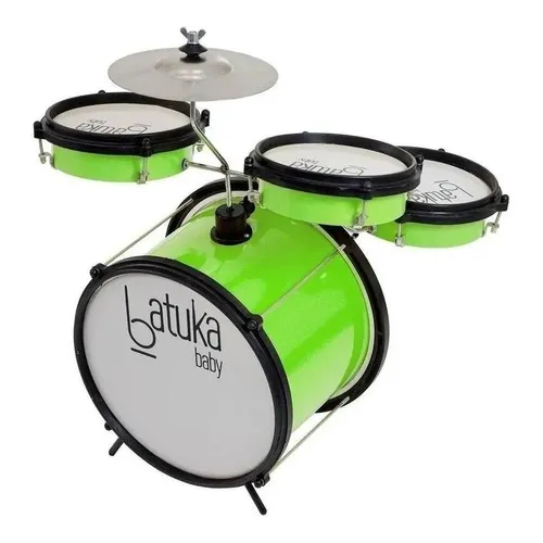 Bateria Infantil Batuka Baby Verde Cítrico - Luen Foto 1