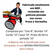 Bateria Infantil Profissional Rock Baby Completa Com Chimbal Foto mini  3