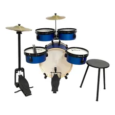 Bateria Infantil Rock Kids Rmv Prata, Azul E Vermelha Cor Bateria Infantil Azul Foto mini 3