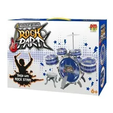 Bateria Instrumento Musical Infantil Rock Party Completa Cor Azul Foto mini 2