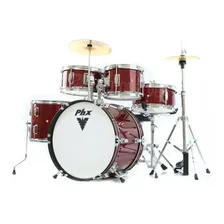 Bateria Juvenil Profissional Bumbo De 16 Phx Ds516c Rd Vinho Foto mini 1