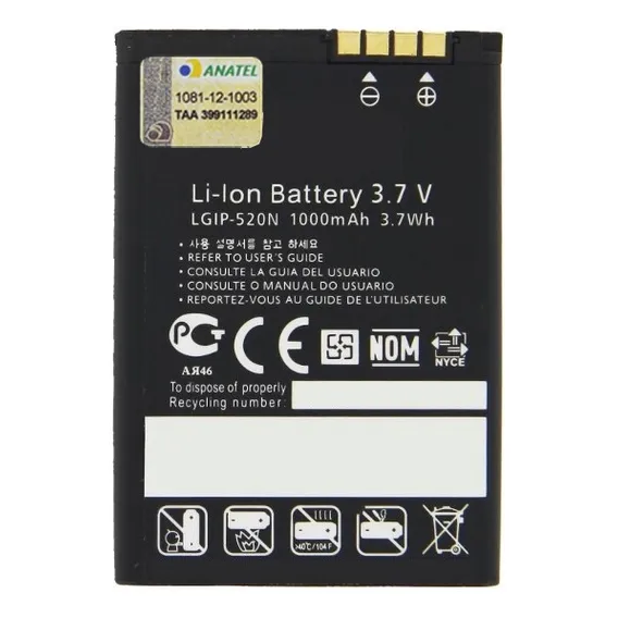 Bateria LG Bl40 Chocolate Wink Tv E300 Já Foto 1