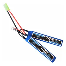 Bateria Lipoly 7.4 1100mah Airsoft Eletrica + Carregador B3 Foto mini 2