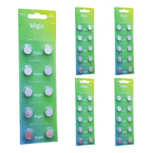 Bateria Lr54 Ag10 Lr1130 Elgin Pilha Alcalina 5 Cartelas Foto  mini 1
