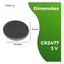 Bateria Moeda Cr2477 3v Pilha Lithium Elgin Com 5 Unidades Foto mini 3