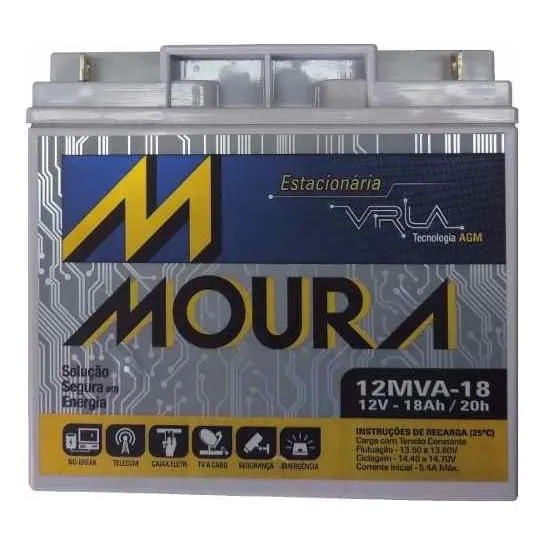 BATERIA MOURA NO BREAL 12V 18AH VRLA 12MVA18 Foto 1