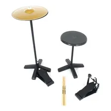 Bateria Musical Acústica Infantil Com Chimbal Rock Baby Foto mini 4