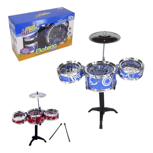 Bateria Musical Infantil Meu Ritmo + Banqueta Cor Sortidos Foto 1