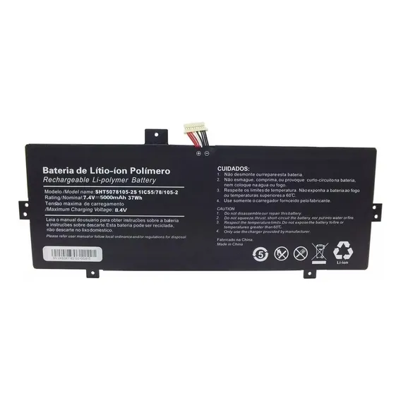 Bateria Notebook Positivo Duo C464b 7.4v 5000mah 37wh Bateria Preto Foto 1
