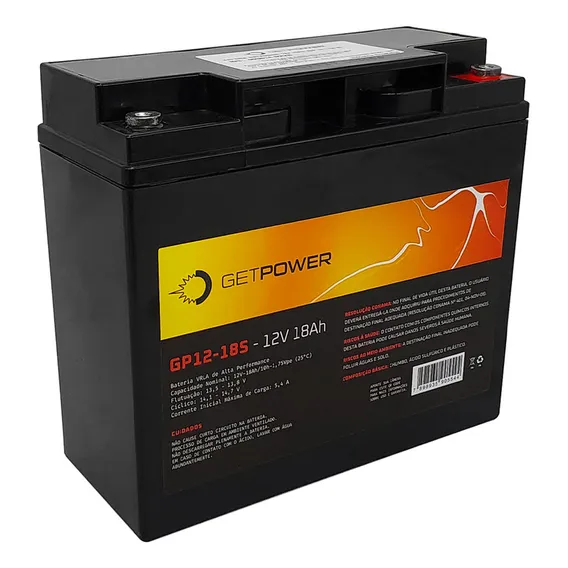 Bateria P/ Nobreak Getpower 12v 18ah - Gp12-18s Foto 1