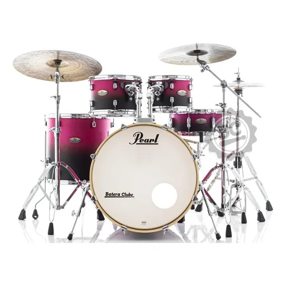 Bateria Pearl Decade Raspberry 20,10,12,14 Ferragens Foto 1