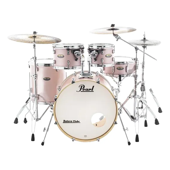 Bateria Pearl Decade Rose 20,10,12,14 Ferragens Foto 1