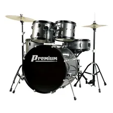 Bateria Premium Dx722 Cinza Chumbo Completa Prato E Banco Foto mini 1