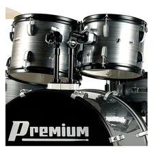 Bateria Premium Dx722 Cinza Chumbo Completa Prato E Banco Foto mini 3