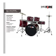 Bateria Profire By Spanking Com Bumbo De 22 - Vinho Foto mini 4