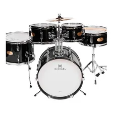 Bateria Profissional Infantil Michael Mdmc5 BK Completa Cor Preto Foto mini 4