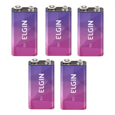 Bateria Recarregável 9v 250 Mah Elgin 5 Unidades Foto  mini 1