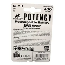Bateria Recarregável 9v 400mah Ni-mh Foto mini  2