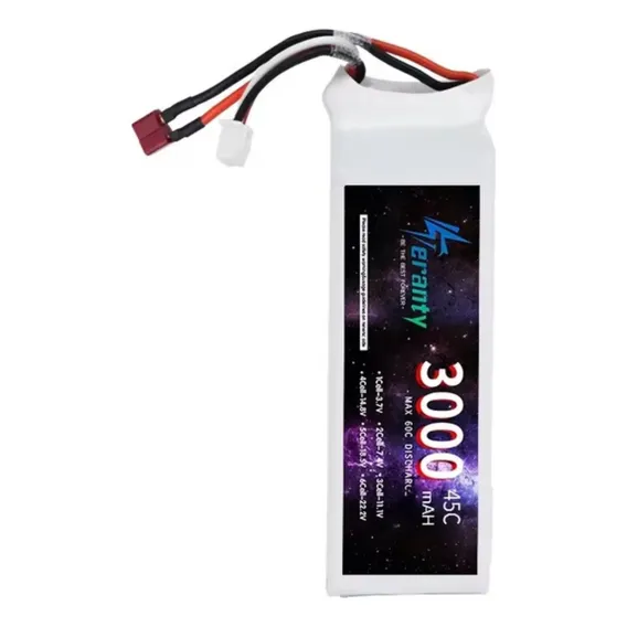 Bateria Recarregável Lipo 3s 11.1v Rc Plug T 3000 Mah 45c Wltoys Mjx Jjrc Automodelo Barco Avião Aero Foto 1