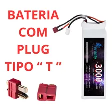 Bateria Recarregável Lipo 3s 11.1v Rc Plug T 3000 Mah 45c Wltoys Mjx Jjrc Automodelo Barco Avião Aero Foto mini  3