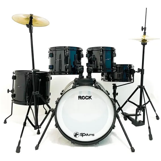 Bateria Rmv Rock Bumbo 20 + Ferragens + Pratos Foto 1
