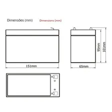 Bateria Selada 12 Volts 4 Amperes Para Alarme Unipower Foto mini 2