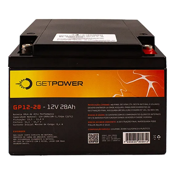 Bateria Selada 12v 28ah Gp 12-28 Getpower Foto 1