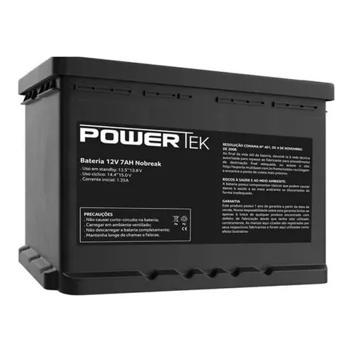 Bateria Selada Powertek P/ Nobreak 12v 7ah En013 Multilaser Foto 1